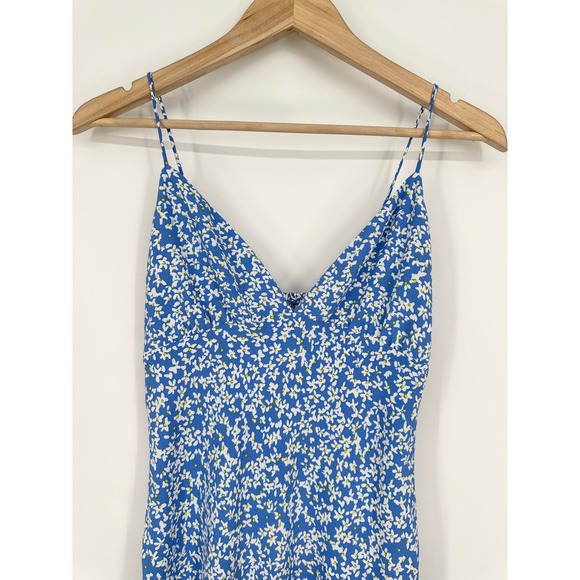 ZARA Floral Print Mini Dress V-Neck Spaghetti Strap Smocked Sundress - Picture 6 of 13